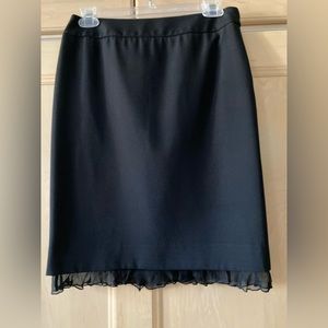 ETCETERA Black Skirt/Masquerade. Size 0. Length: 21”(including ruffle) Pre-owned